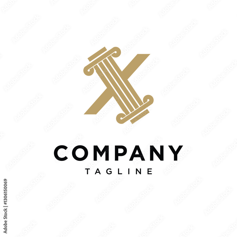 Letter X Law Logo Icon Vector Letter X Law Logo Icon Vector