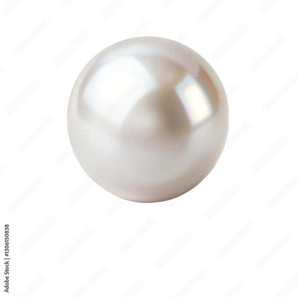 Obraz premium White pearl on white background