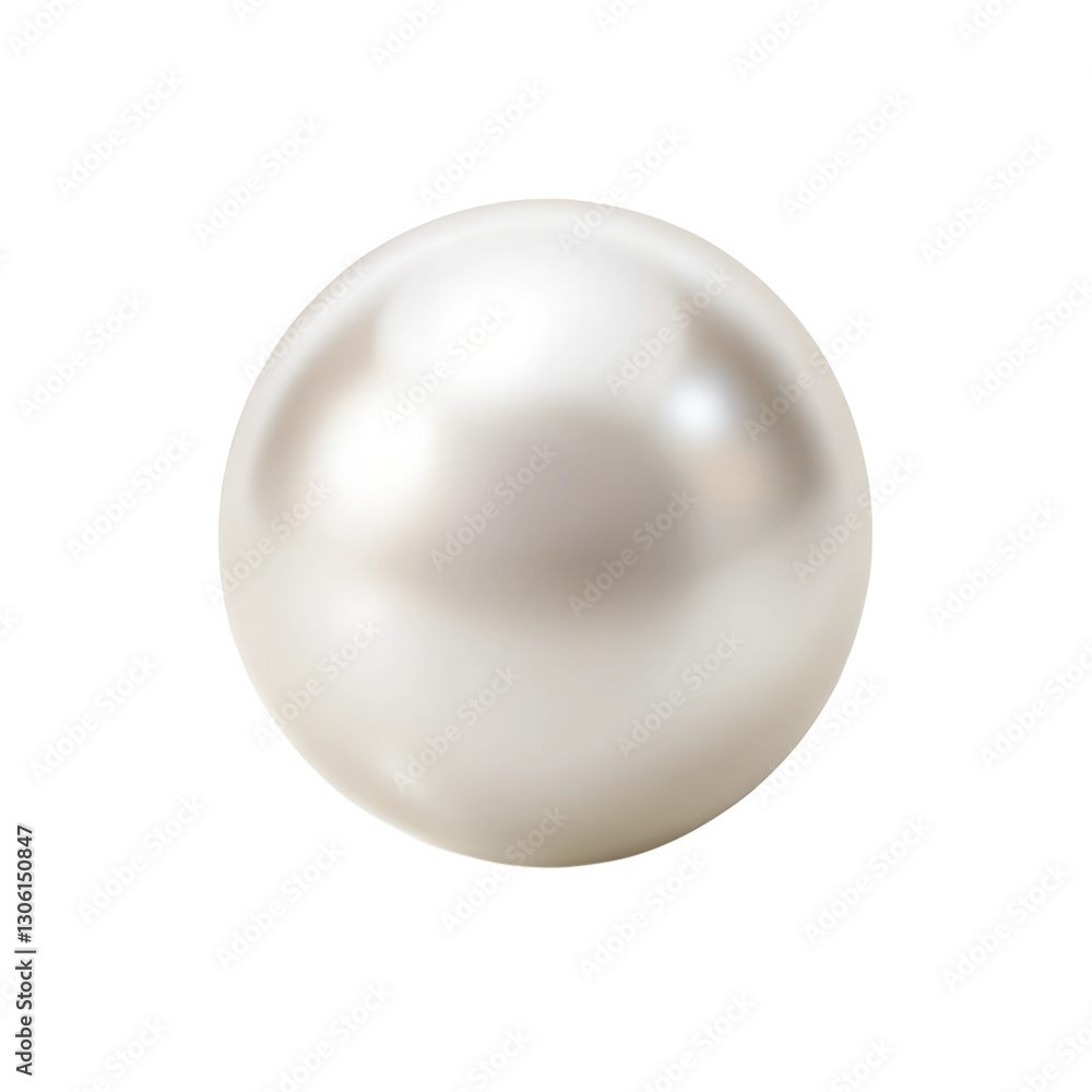 Obraz premium white pearl on white background 