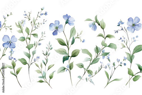 Fototapeta Naklejka Na Ścianę i Meble -  PNG Floral seamless pattern illustration watercolor delicate.