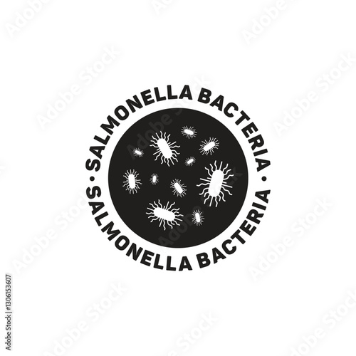 Salmonella Bacteria and virus logo vector