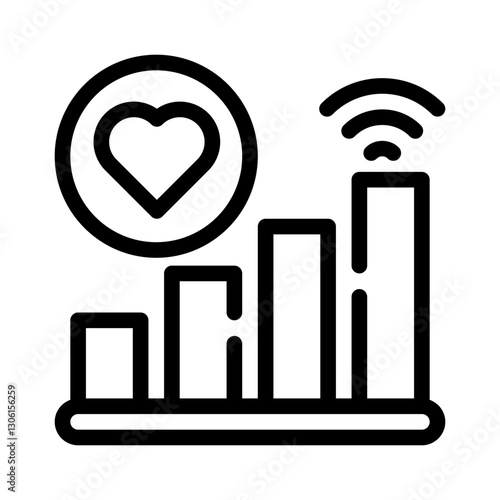 heart signal line icon