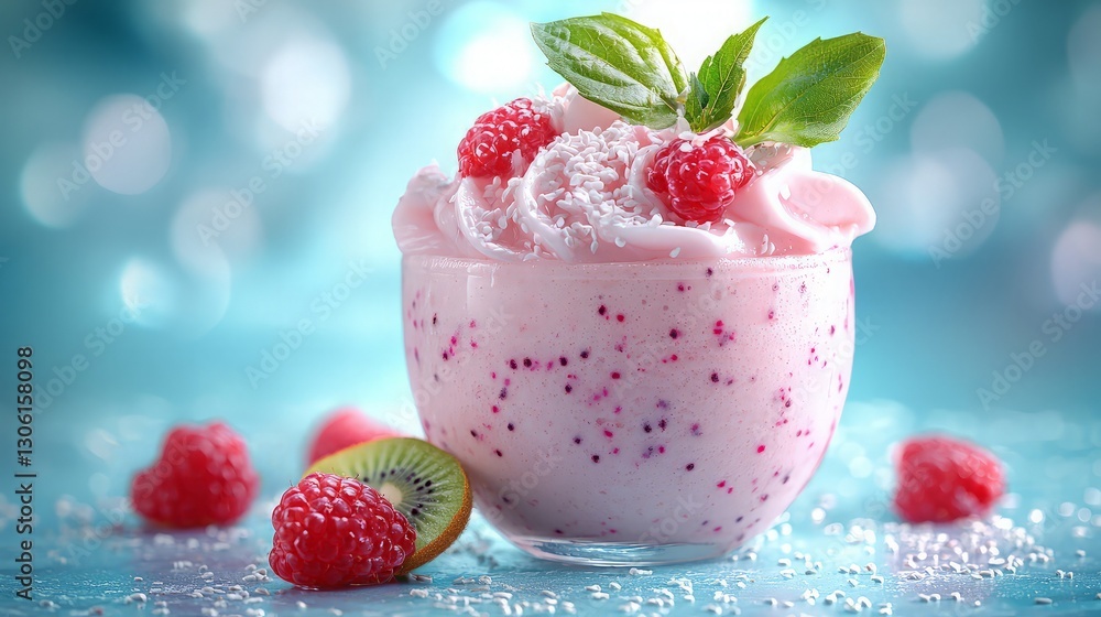 Pink Smoothie Bowl with Berries Pink Smoothie Bowl with Berries