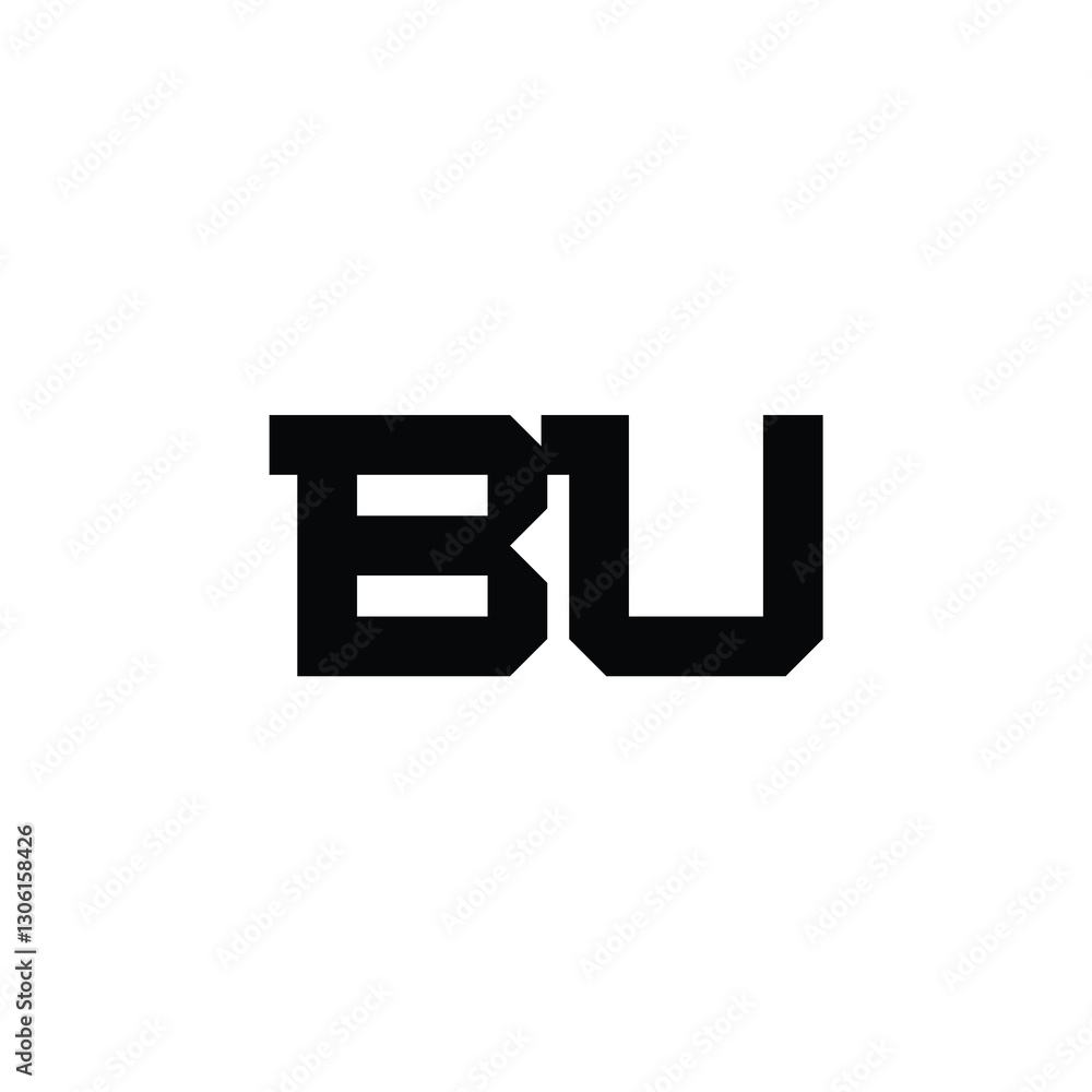 BU monogram logo design letter text name symbol monochrome logotype alphabet character simple logo BU monogram logo design letter text name symbol monochrome logotype alphabet character simple logo
