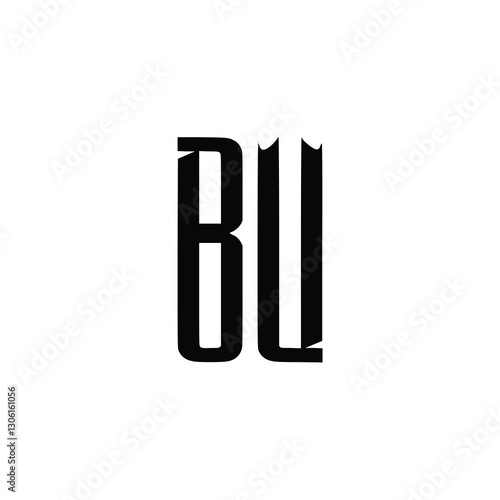 BU monogram logo design letter text name symbol monochrome logotype alphabet character simple logo