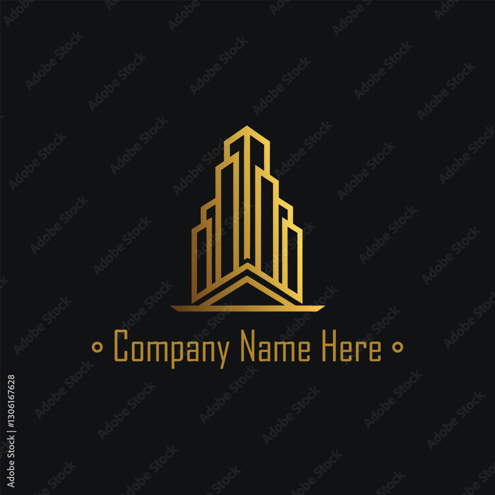 Golden Cityscape Logo Golden Cityscape Logo