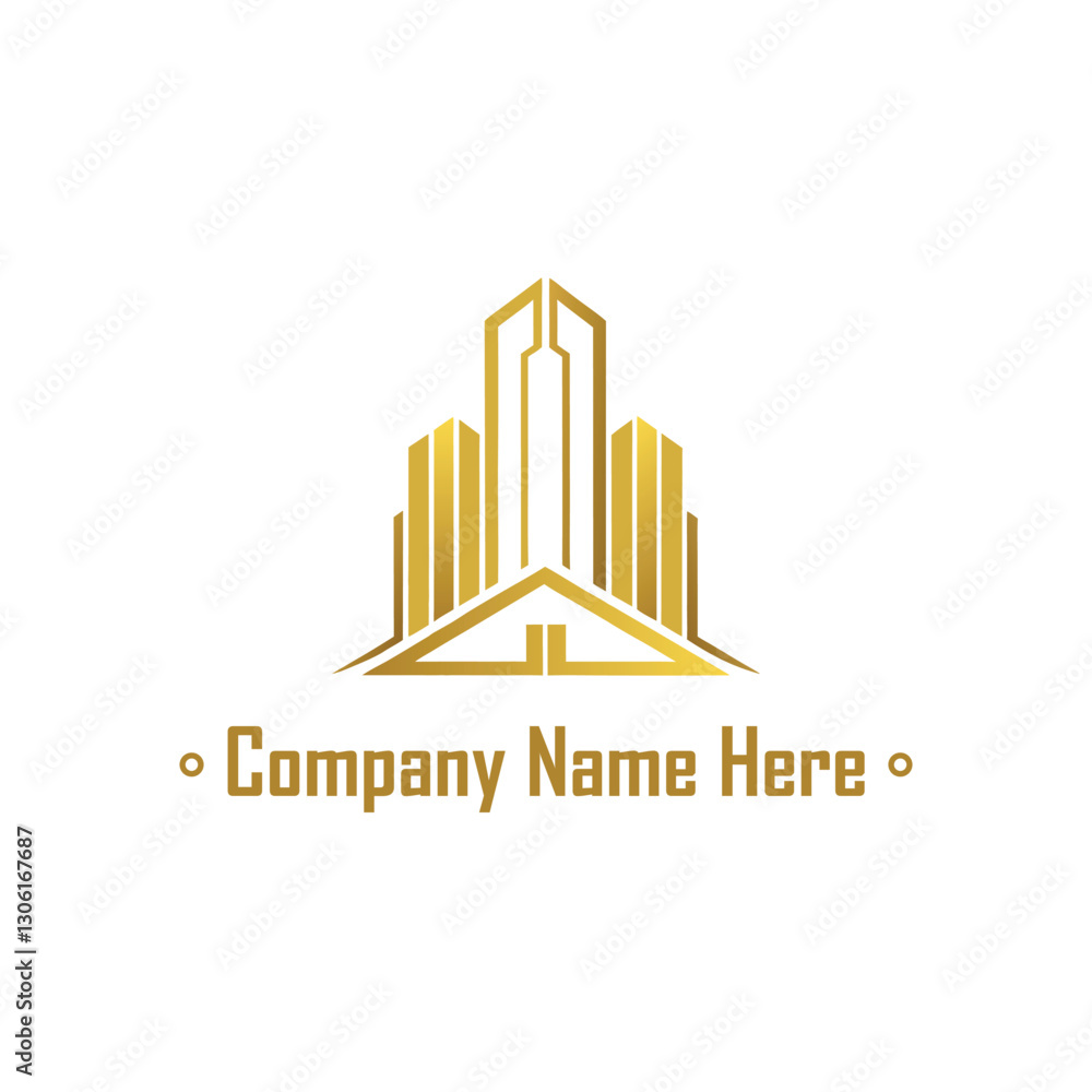 Golden Cityscape Logo Golden Cityscape Logo