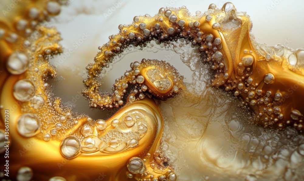 Golden abstract swirling fractal art background design for digital backdrop Golden abstract swirling fractal art background design for digital backdrop