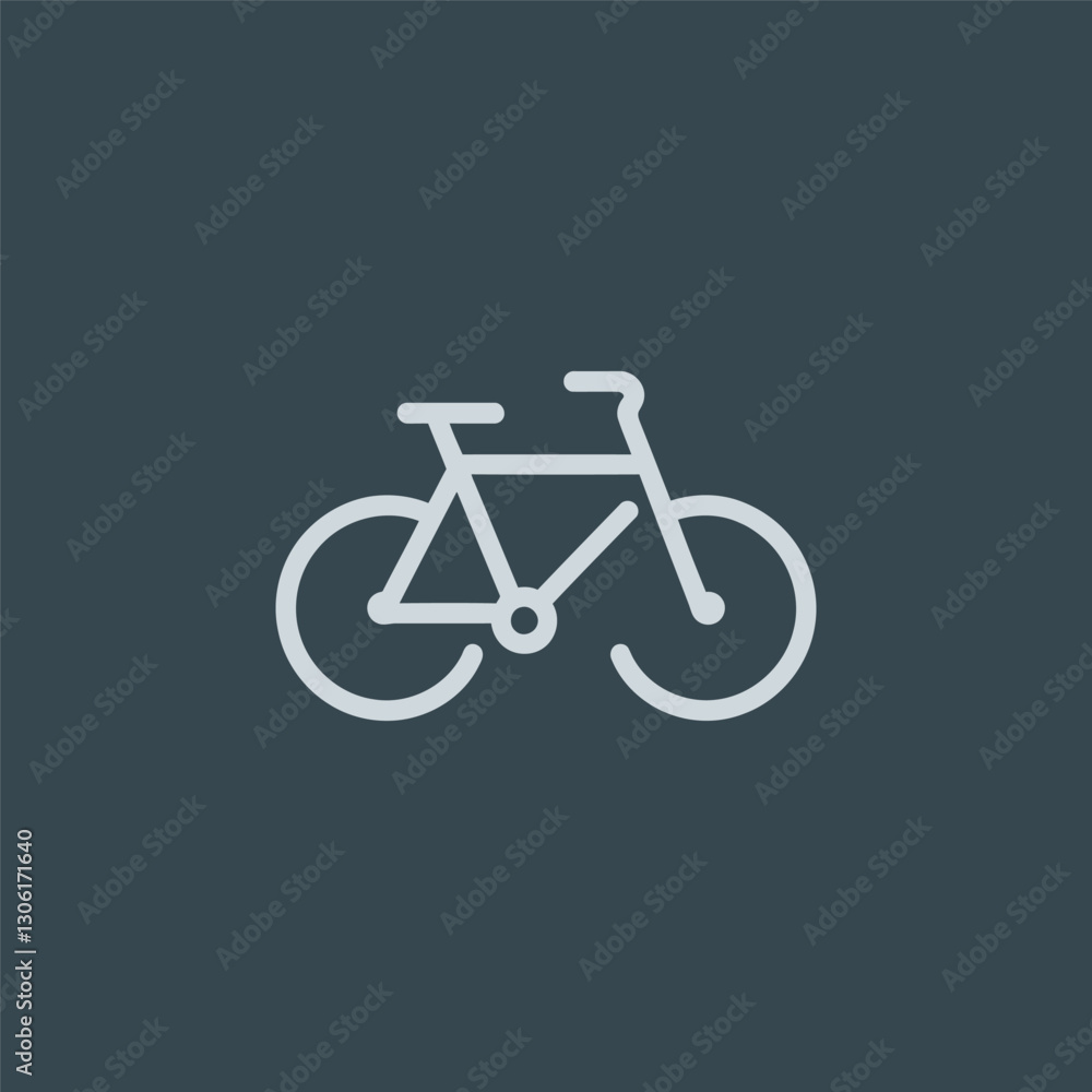Fototapeta premium Bicycle Logo – A clean bicycle logo symbolizing movement, freedom, and eco-friendly travel.