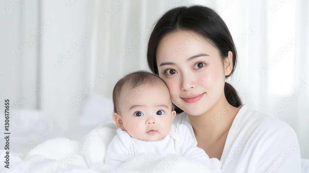 Woman holding baby in arms caring motherhood tender embrace family love nurturing relationship joyful moment Woman holding baby in arms caring motherhood tender embrace family love nurturing relationship joyful moment