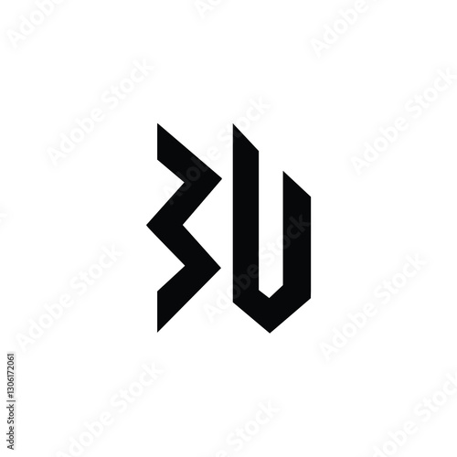 Free Download BU monogram logo design letter text name symbol monochrome logotype alphabet character simple logo - GFXLoad