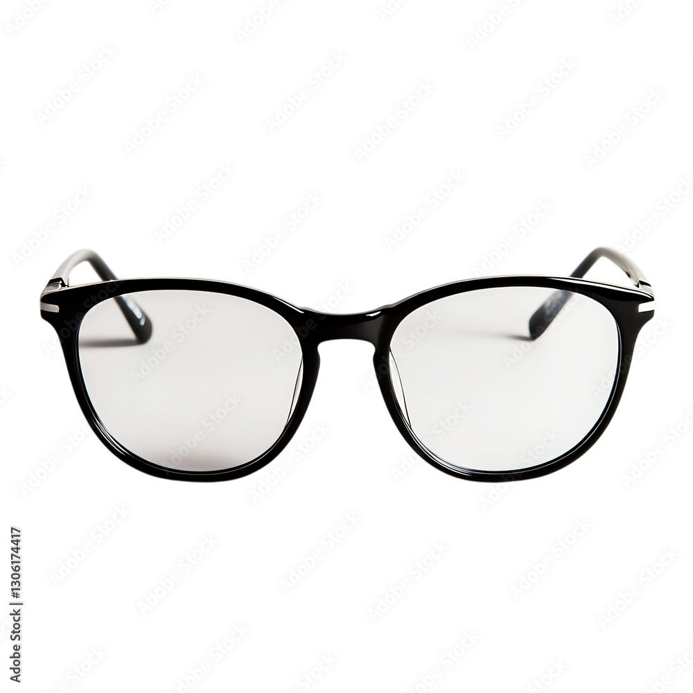 Black framed eyeglasses isolated on white background. Black framed eyeglasses isolated on white background.