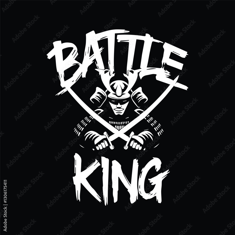 Fototapeta premium Battle king Typography t shirt design