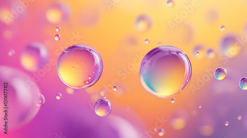 Wallpaper Mural Iridescent spheres suspended, abstract beauty, floating gracefully in a captivating display of colors Torontodigital.ca