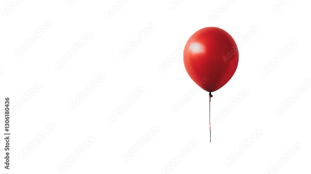 Single red balloon floating in the dark Single red balloon floating in the dark