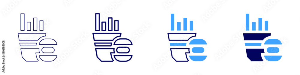 Food import tariffs icon in 4 different styles. Thin Line, Line, Bold Line, Duotone. Duotone style. Editable stroke Food import tariffs icon in 4 different styles. Thin Line, Line, Bold Line, Duotone. Duotone style. Editable stroke