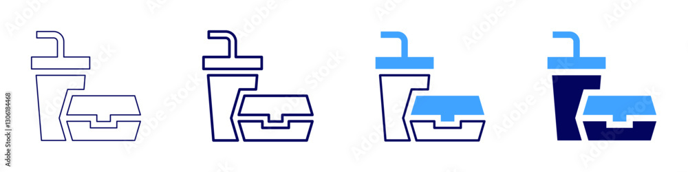 Food market icon in 4 different styles. Thin Line, Line, Bold Line, Duotone. Duotone style. Editable stroke Food market icon in 4 different styles. Thin Line, Line, Bold Line, Duotone. Duotone style. Editable stroke