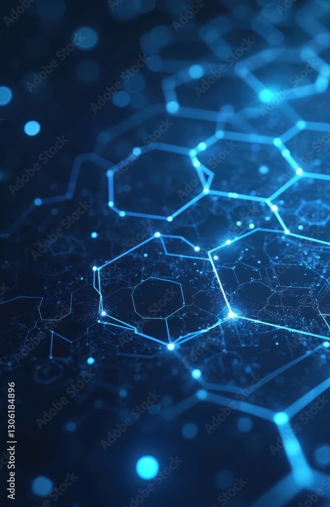 Abstract blue technology banner. Circuit lines, hexagons pattern, digital background. Futuristic hi-tech design with networking datum, innovation, communication, computing elements, dark blue, light Abstract blue technology banner. Circuit lines, hexagons pattern, digital background. Futuristic hi-tech design with networking datum, innovation, communication, computing elements, dark blue, light
