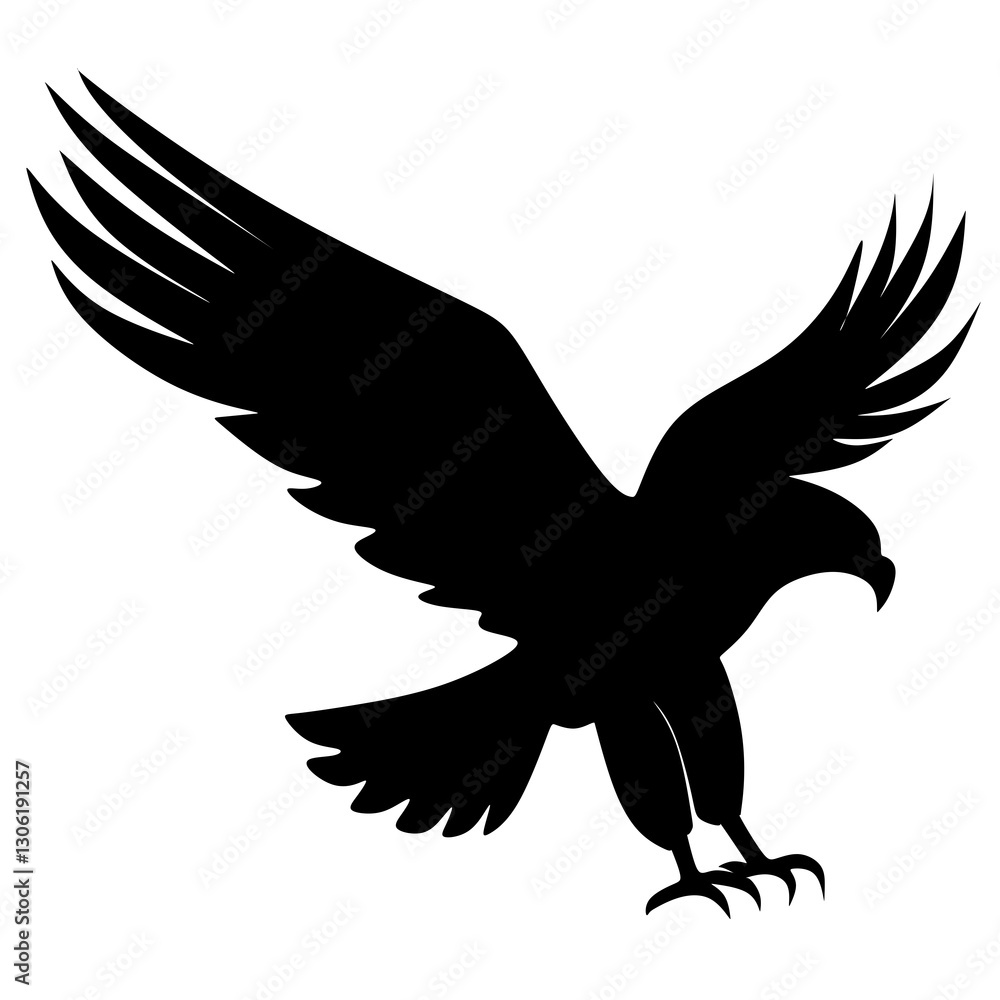 Fototapeta premium eagle silhouette vector. animal vector