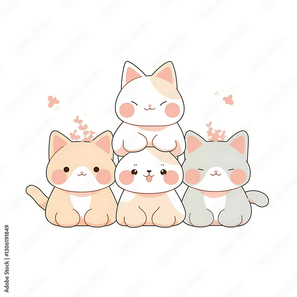 Playful and whimsical dog or cat illustrations in vibrant and minimalist designs. Playful and whimsical dog or cat illustrations in vibrant and minimalist designs.
