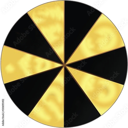 10 section blank wheel of fortune icon. Clipart image isolated on white background
