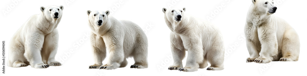 set of A white polar bear, full body, a polar bear full body, a white polar bear full body, a white polar bear with full body in the snow, a polar bear, on a transparent backgrounds set of A white polar bear, full body, a polar bear full body, a white polar bear full body, a white polar bear with full body in the snow, a polar bear, on a transparent backgrounds