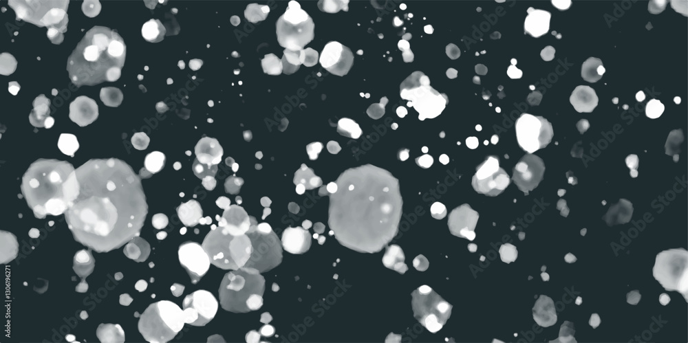 Abstract bokeh lights with soft light background. White and Silver lights on bokeh design. Scattered White Circles of Various Sizes and Blurred. Bokeh de particulars snow on a black background texture Abstract bokeh lights with soft light background. White and Silver lights on bokeh design. Scattered White Circles of Various Sizes and Blurred. Bokeh de particulars snow on a black background texture