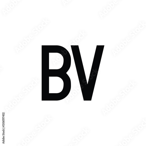 Free Download BV monogram logo design letter text name symbol monochrome logotype alphabet character simple logo - GFXLoad