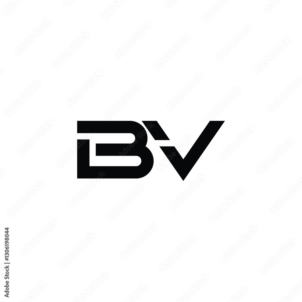BV monogram logo design letter text name symbol monochrome logotype alphabet character simple logo BV monogram logo design letter text name symbol monochrome logotype alphabet character simple logo