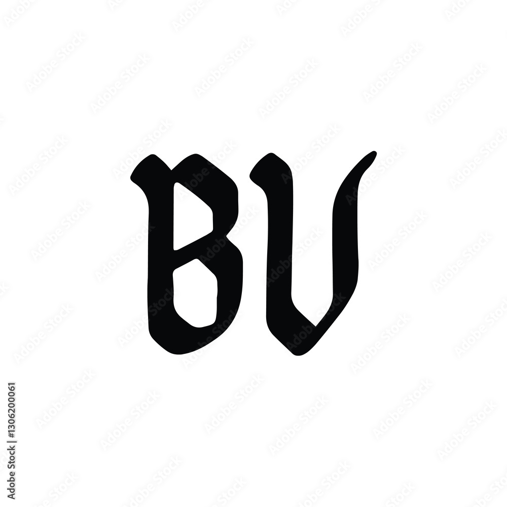 BV monogram logo design letter text name symbol monochrome logotype alphabet character simple logo BV monogram logo design letter text name symbol monochrome logotype alphabet character simple logo