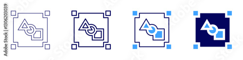 Design competitions​ icon in 4 different styles. Thin Line, Line, Bold Line, Duotone. Duotone style. Editable stroke