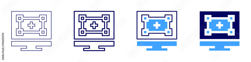 Fototapeta premium Design elements​ icon in 4 different styles. Thin Line, Line, Bold Line, Duotone. Duotone style. Editable stroke