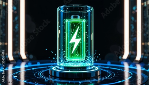 blue neon battery