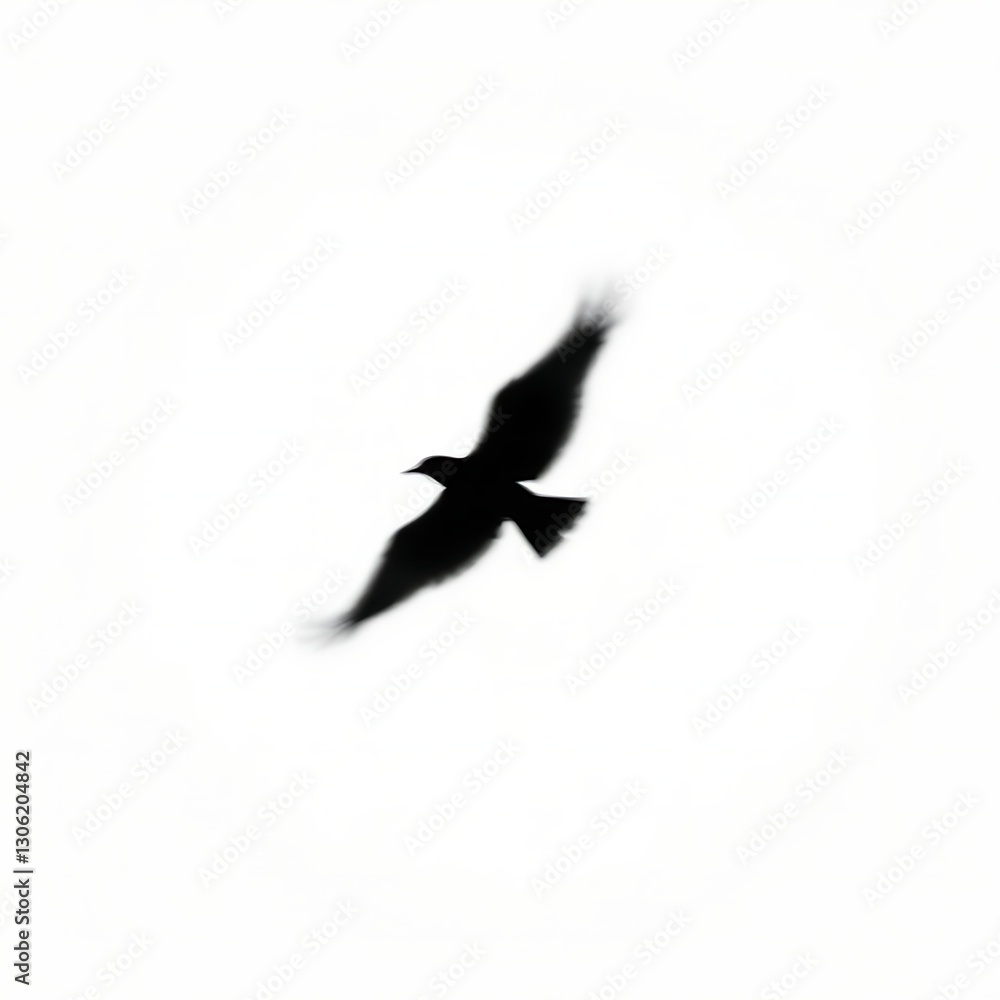 Abstract Silhouette of a Bird in Flight - Minimalist Art with Dynamic Movement and Soft Gradients Abstract Silhouette of a Bird in Flight - Minimalist Art with Dynamic Movement and Soft Gradients