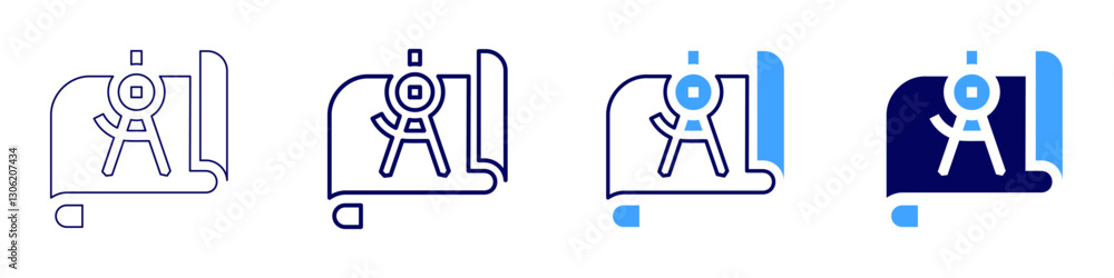 Design simplicity icon in 4 different styles. Thin Line, Line, Bold Line, Duotone. Duotone style. Editable stroke Design simplicity icon in 4 different styles. Thin Line, Line, Bold Line, Duotone. Duotone style. Editable stroke