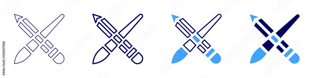 Design tools icon in 4 different styles. Thin Line, Line, Bold Line, Duotone. Duotone style. Editable stroke Design tools icon in 4 different styles. Thin Line, Line, Bold Line, Duotone. Duotone style. Editable stroke