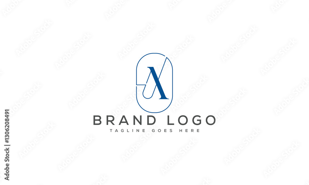 Fototapeta premium letter au logo design vector template design for brand.