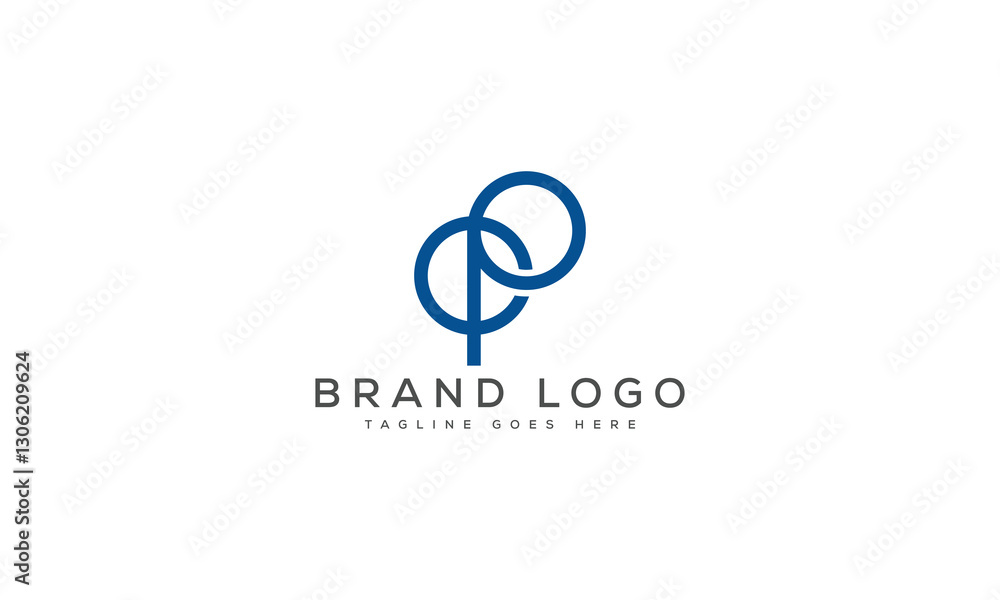 Fototapeta premium letter OP logo design vector template design for brand.