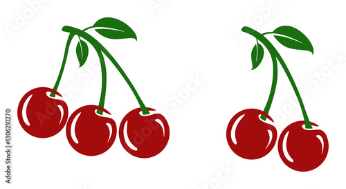 cherry logo icon symbol isolated on white background
