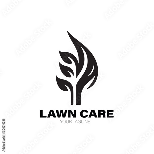 Lawn Care Logo. Lawn Care Logo Design. Lawn Care Logo Brand. Lawn Care Logo Vector Design Isolated on White Background