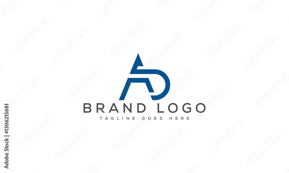 Fototapeta premium letter AD logo design vector template design for brand.