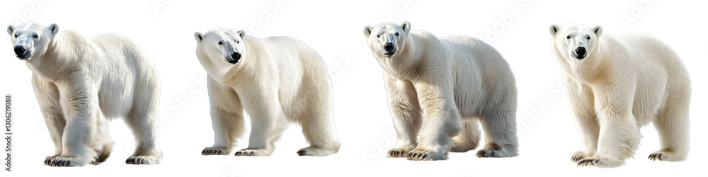 set of A white polar bear, full body, a polar bear full body, a white polar bear full body, a white polar bear with full body in the snow, a polar bear, on a transparent backgrounds set of A white polar bear, full body, a polar bear full body, a white polar bear full body, a white polar bear with full body in the snow, a polar bear, on a transparent backgrounds