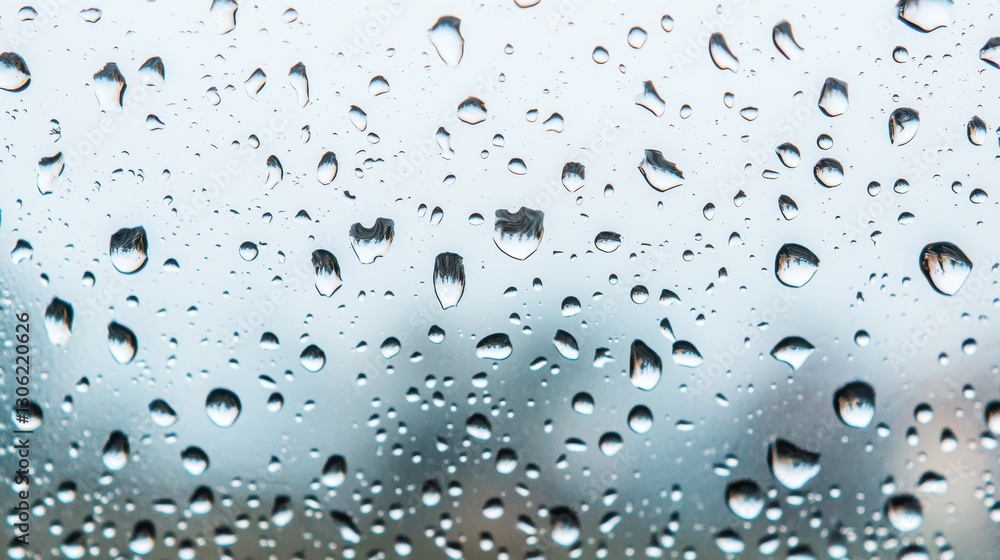 Close-up of Water Droplets on a Window During Rainy Weather Close-up of Water Droplets on a Window During Rainy Weather
