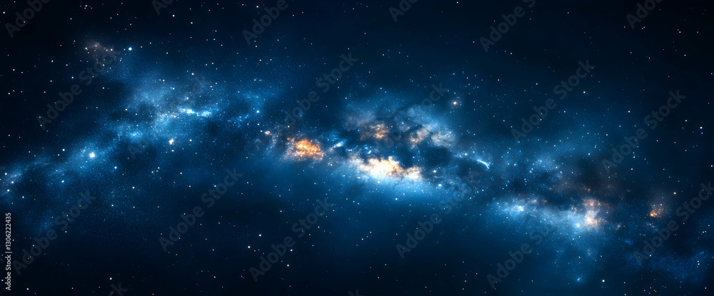 Fototapeta premium Majestic Milky Way Galaxy Displaying Cosmic Beauty and Stellar Brilliance