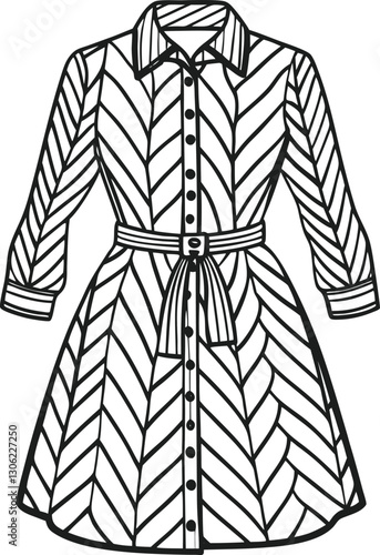 vector illustration of a fashion designer suit