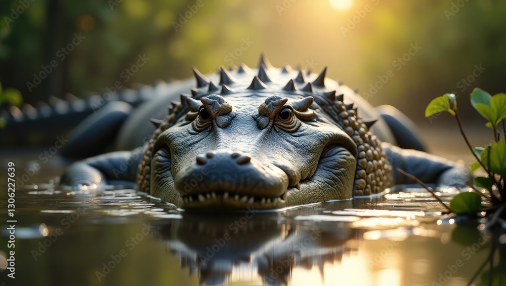 Fototapeta premium Alligators in Everglades National Park.