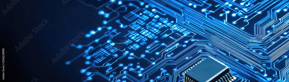 Circuit board close-up, technology, digital, glowing, network, background, website Circuit board close-up, technology, digital, glowing, network, background, website