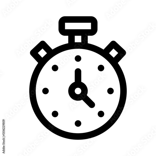 productivity timer line icon