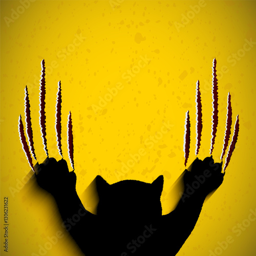 Cat breaks background