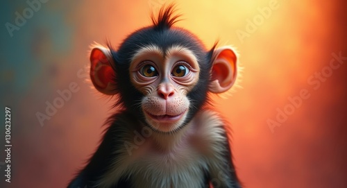 Wallpaper Mural Playful monkey with an expressive face, Image Torontodigital.ca